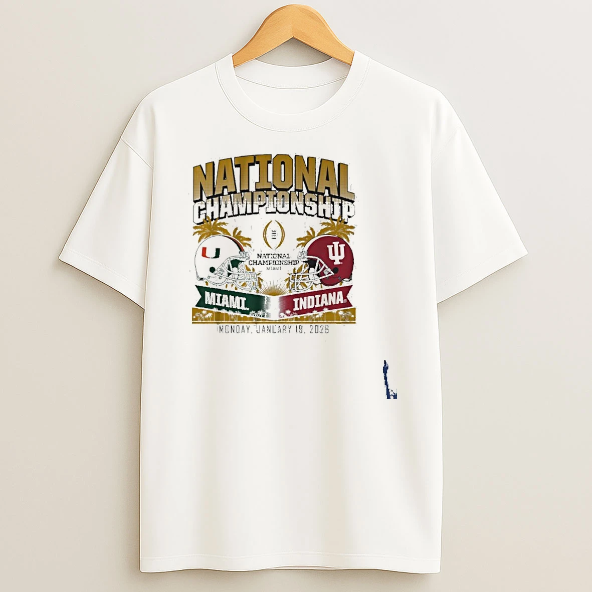 2026 Indiana Hoosiers Miami Hurricanes Cfp National Championship Matchup T Shirt