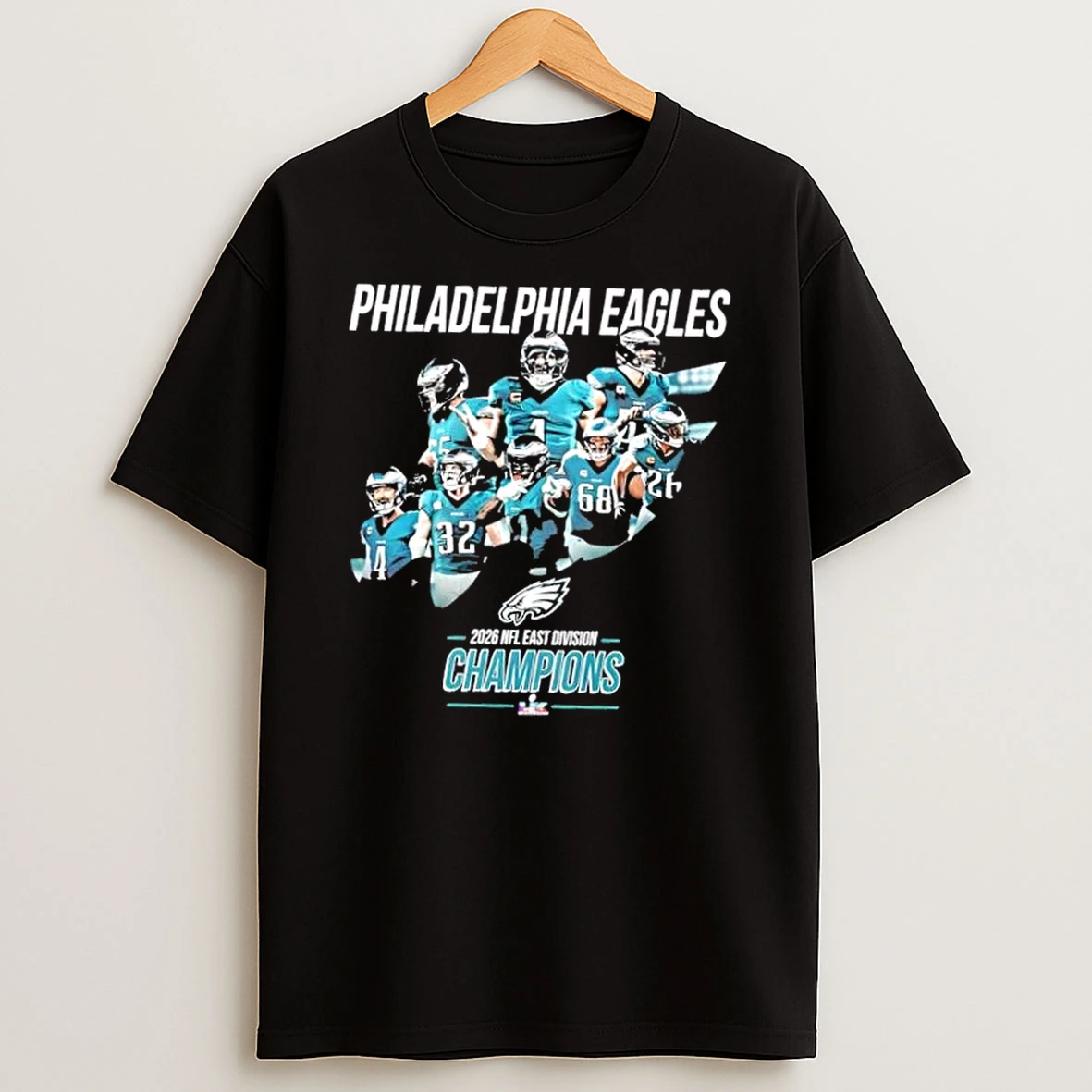 2026 Nfl East Division Champions Philadelphia Eagles Jalen Hurts And Players T Shirt