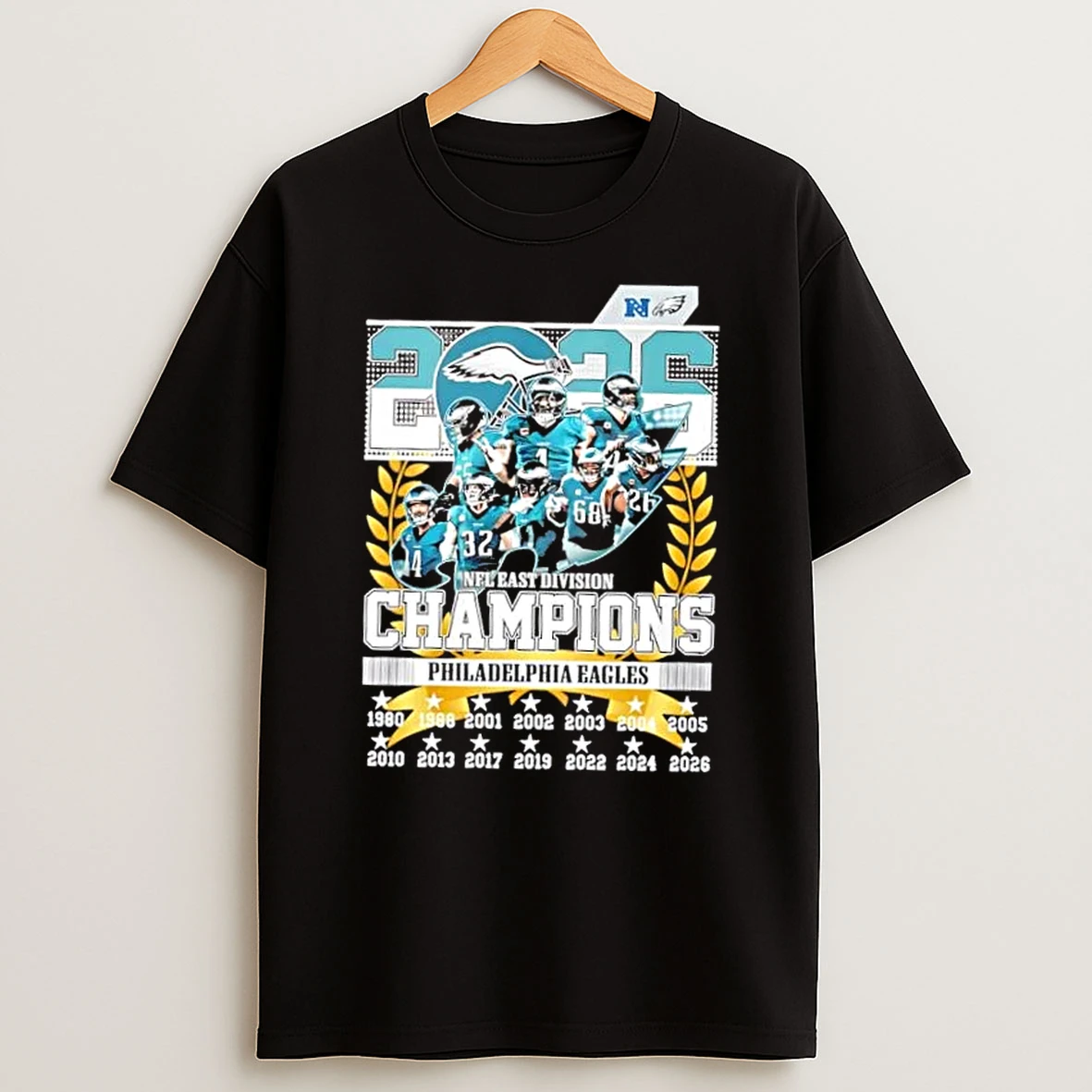 2026 Nfl East Division Champions Philadelphia Eagles Jalen Hurts And Players All Times T Shirt