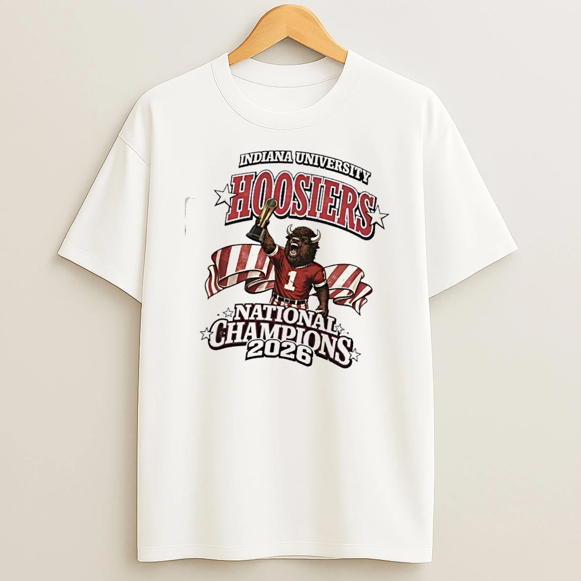 2026 National Champions Indiana University Hoosiers Mascot T Shirt