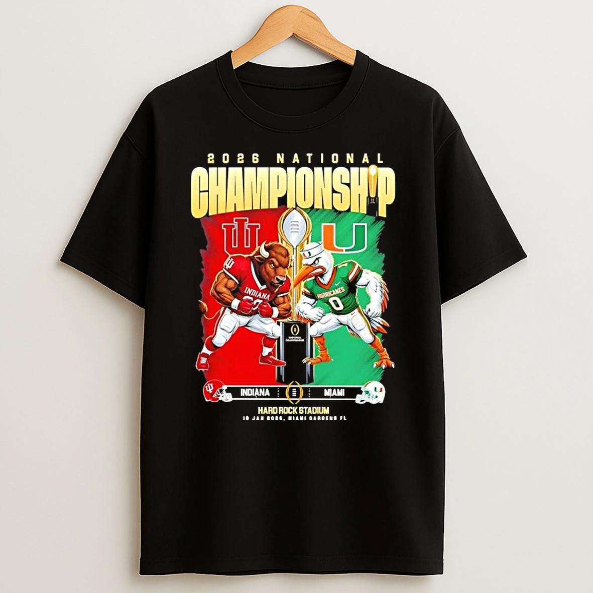2026 National Championship Indiana Hoosiers Vs Miami Hurricanes Hard Rock Stadium T Shirt