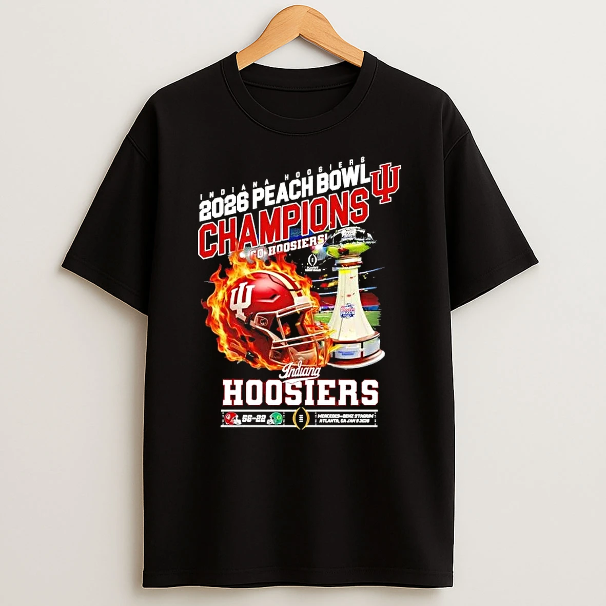 2026 Peach Bowl Champions Go Indiana Hoosiers Mercedes Benz Stadium T Shirt