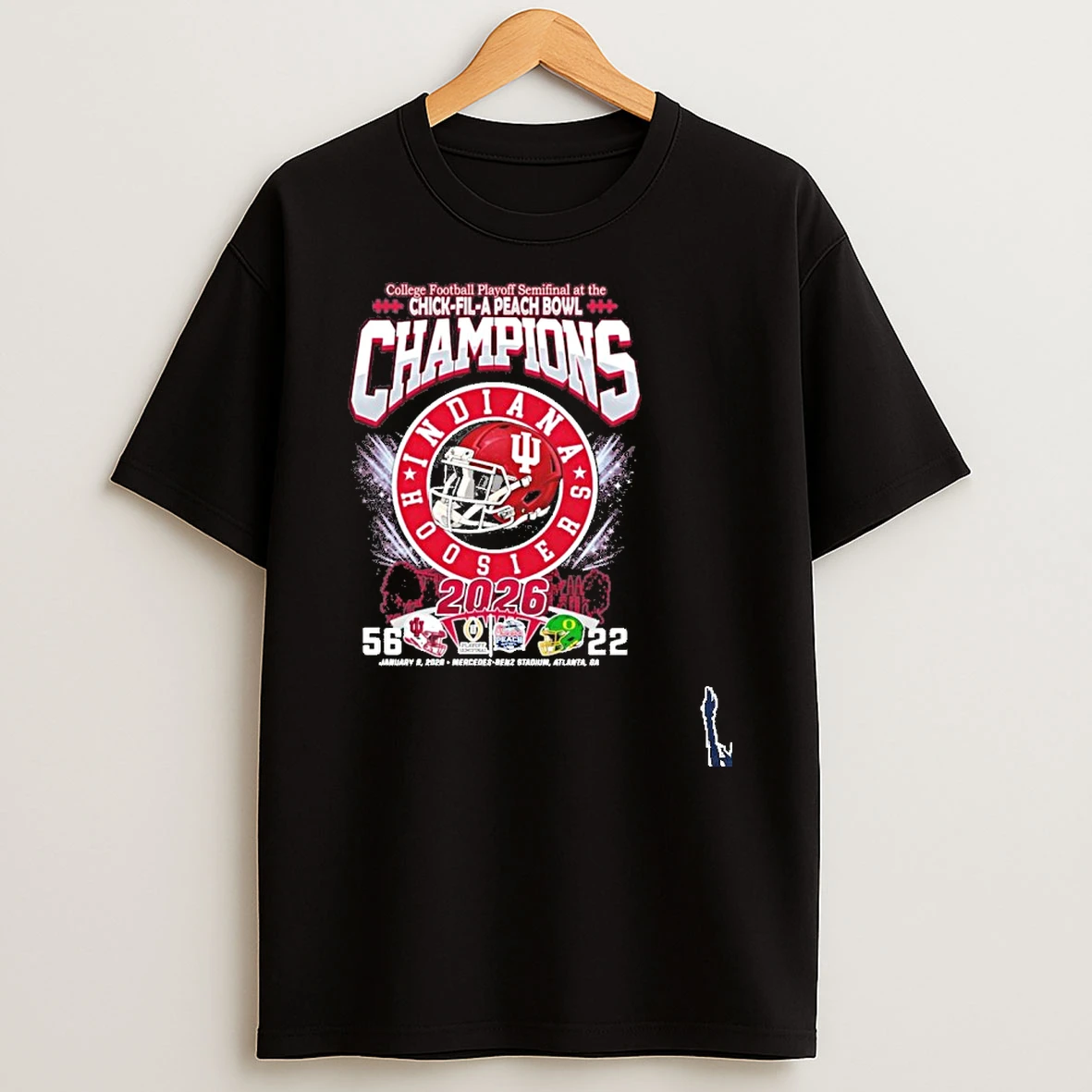 2026 Peach Bowl Champions Indiana Hoosiers 56 22 Oregon Ducks T Shirt