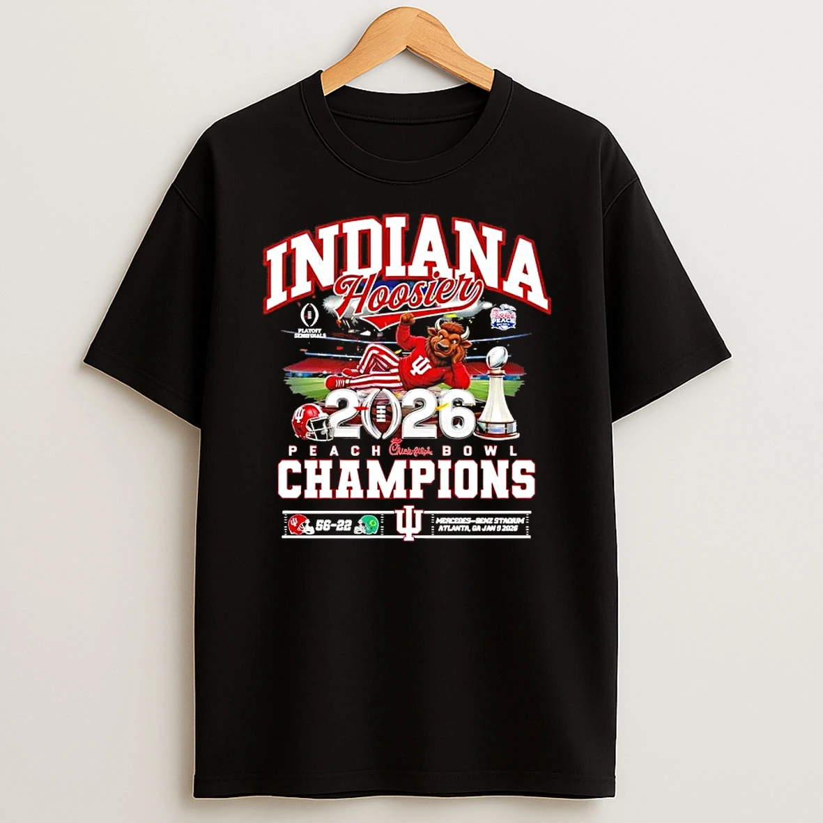 2026 Peach Bowl Champions Indiana Hoosiers Mercedes Benz Stadium T Shirt