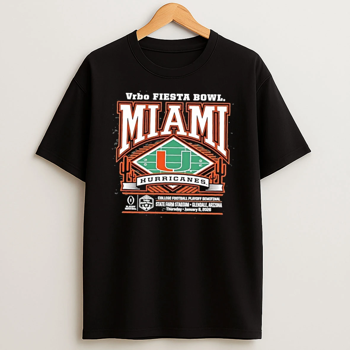 2026 Vrbo Fiesta Bowl Miami Hurricanes Cfp Semifinal T Shirt