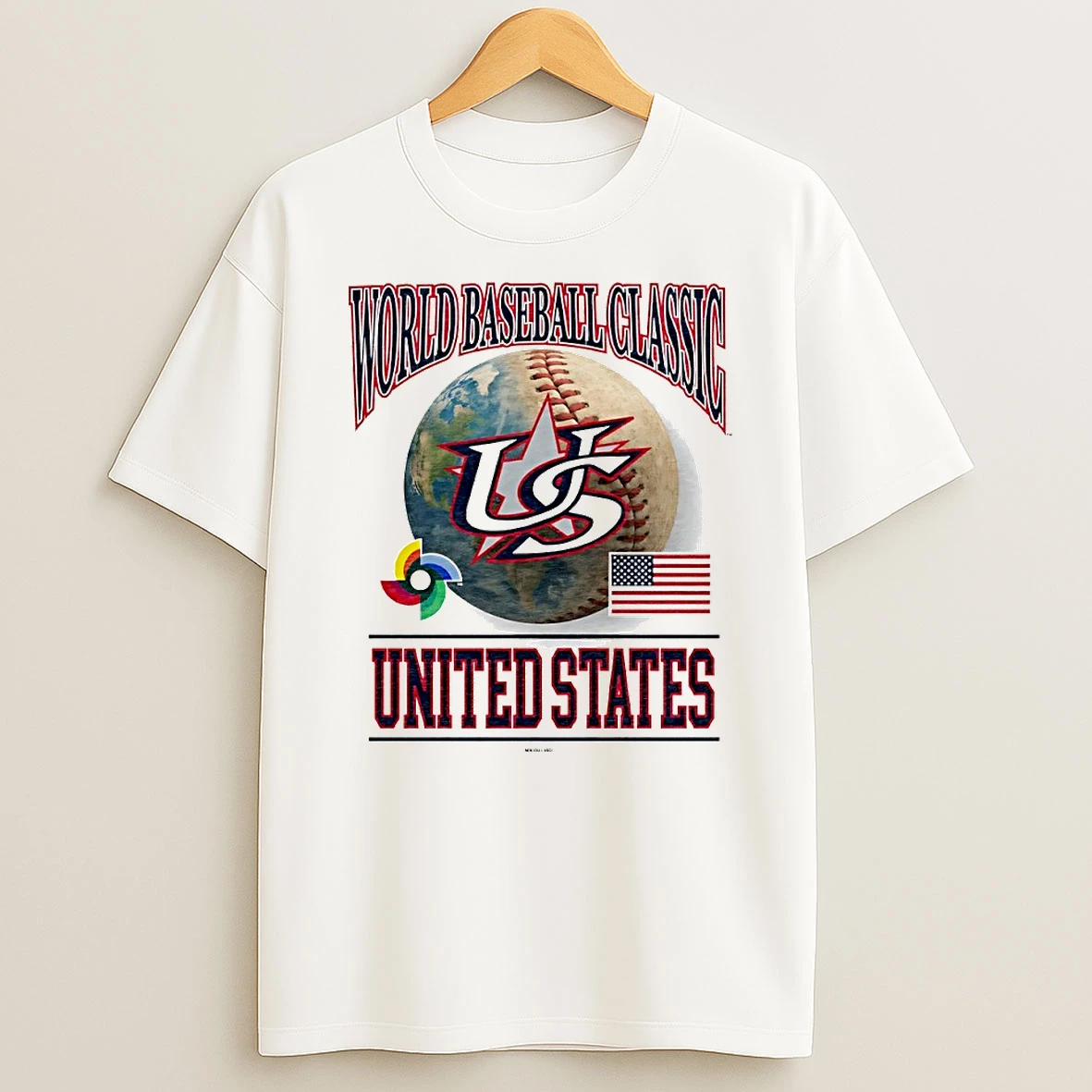 2026 World Baseball Classic United States Logo Circle T Shirt