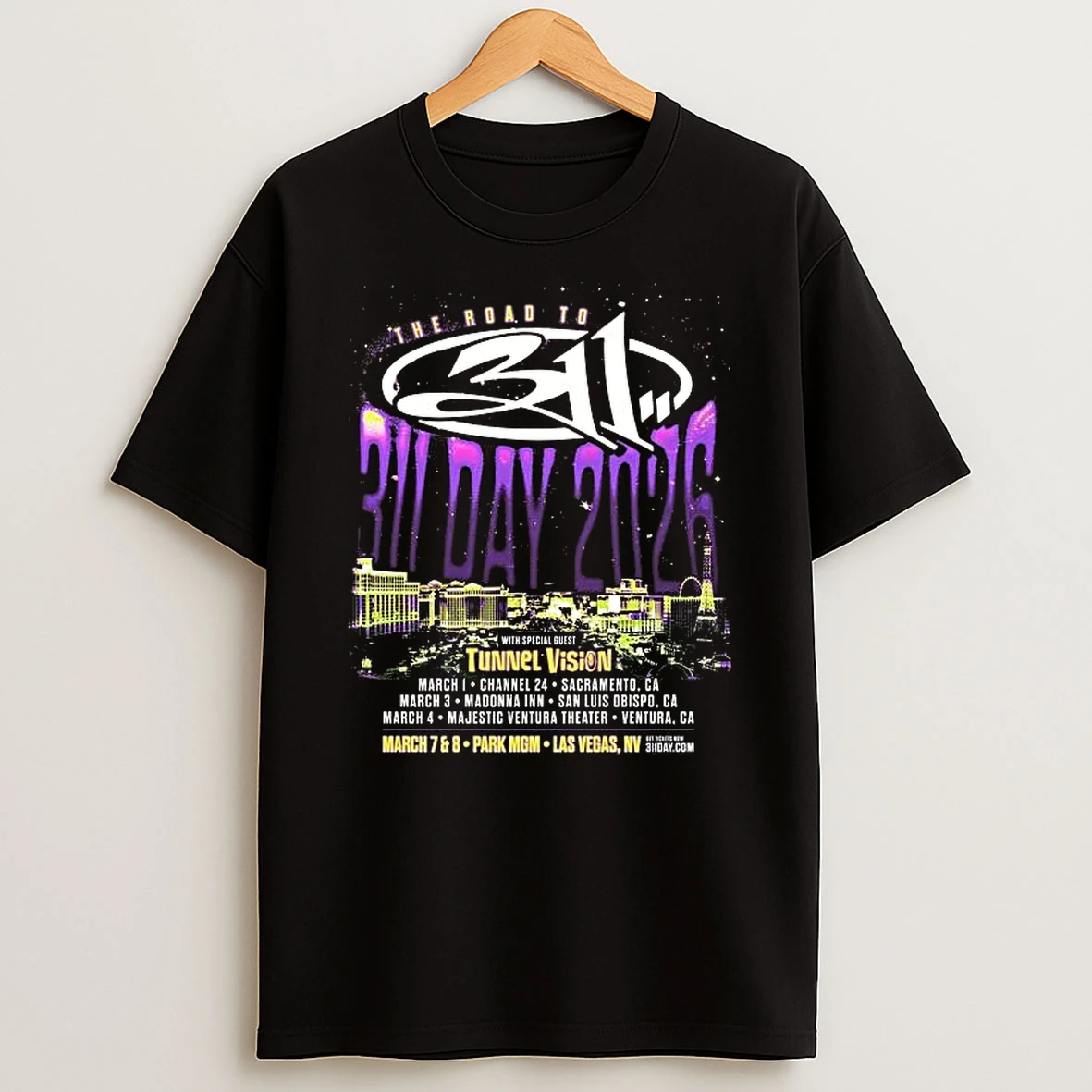 311 The Road To 311 Day 2026 On March In California And Las Vegas Schedule Dates T Shirt