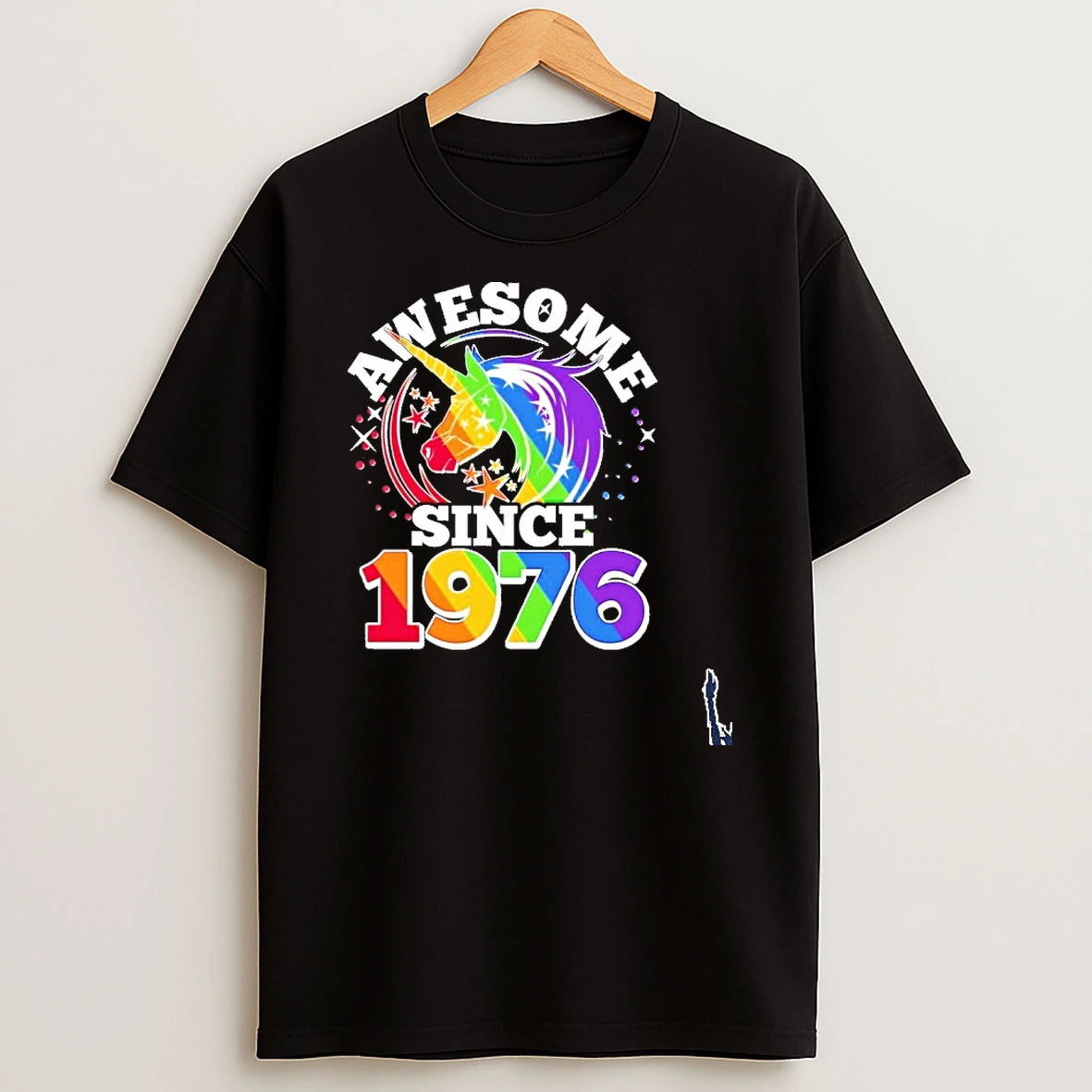 50th Birthday Rainbow Unicorn Awesome Since 1976 T Shirt