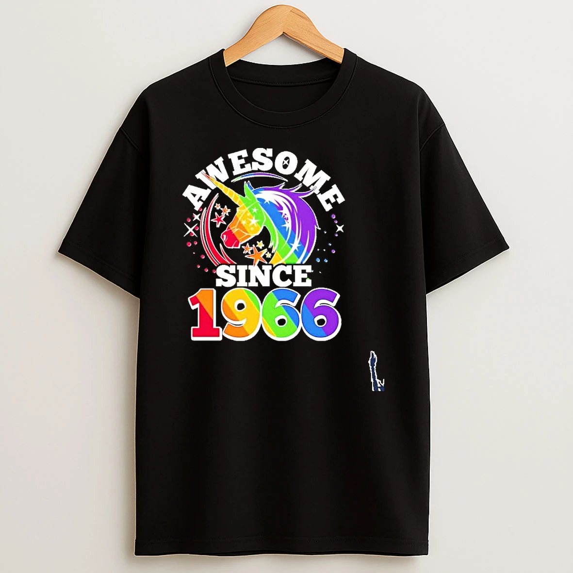 60th Birthday Rainbow Unicorn Awesome Since 1966 T Shirt