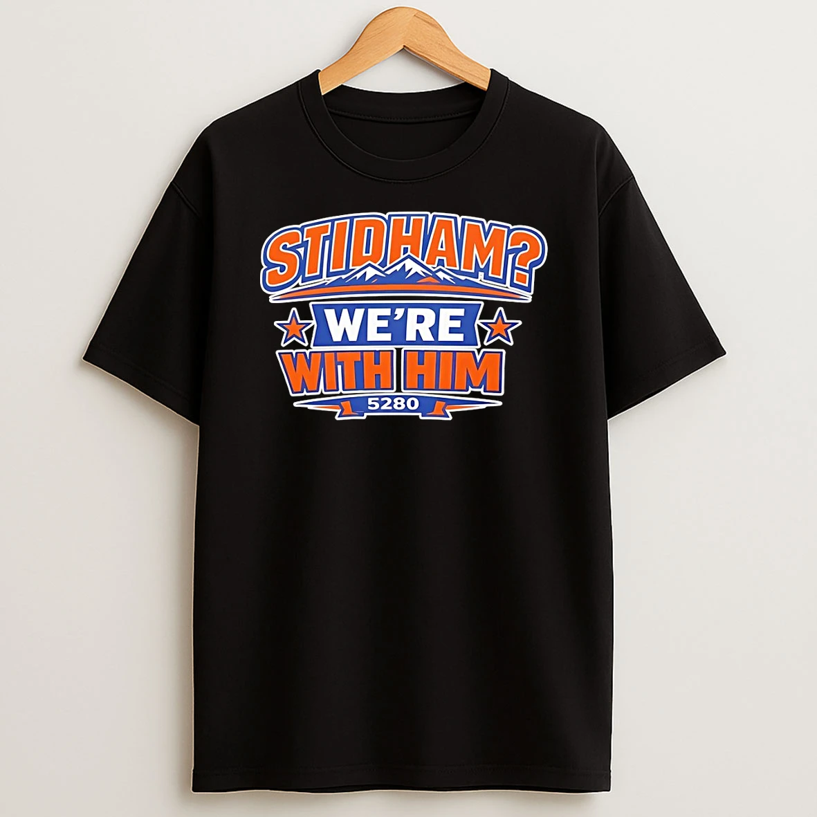 8jtbulja Jarrett Stidham Were With Him 5280 Denver Broncos Football 2026 T Shirt