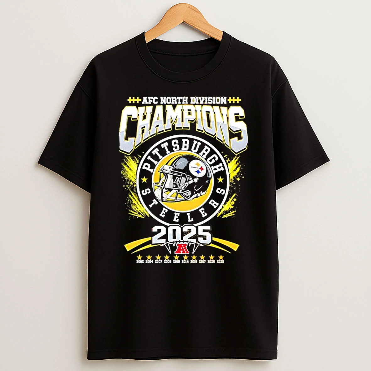 Afc North Division Champions X Pittsburgh Steelers Graphic T Shirt