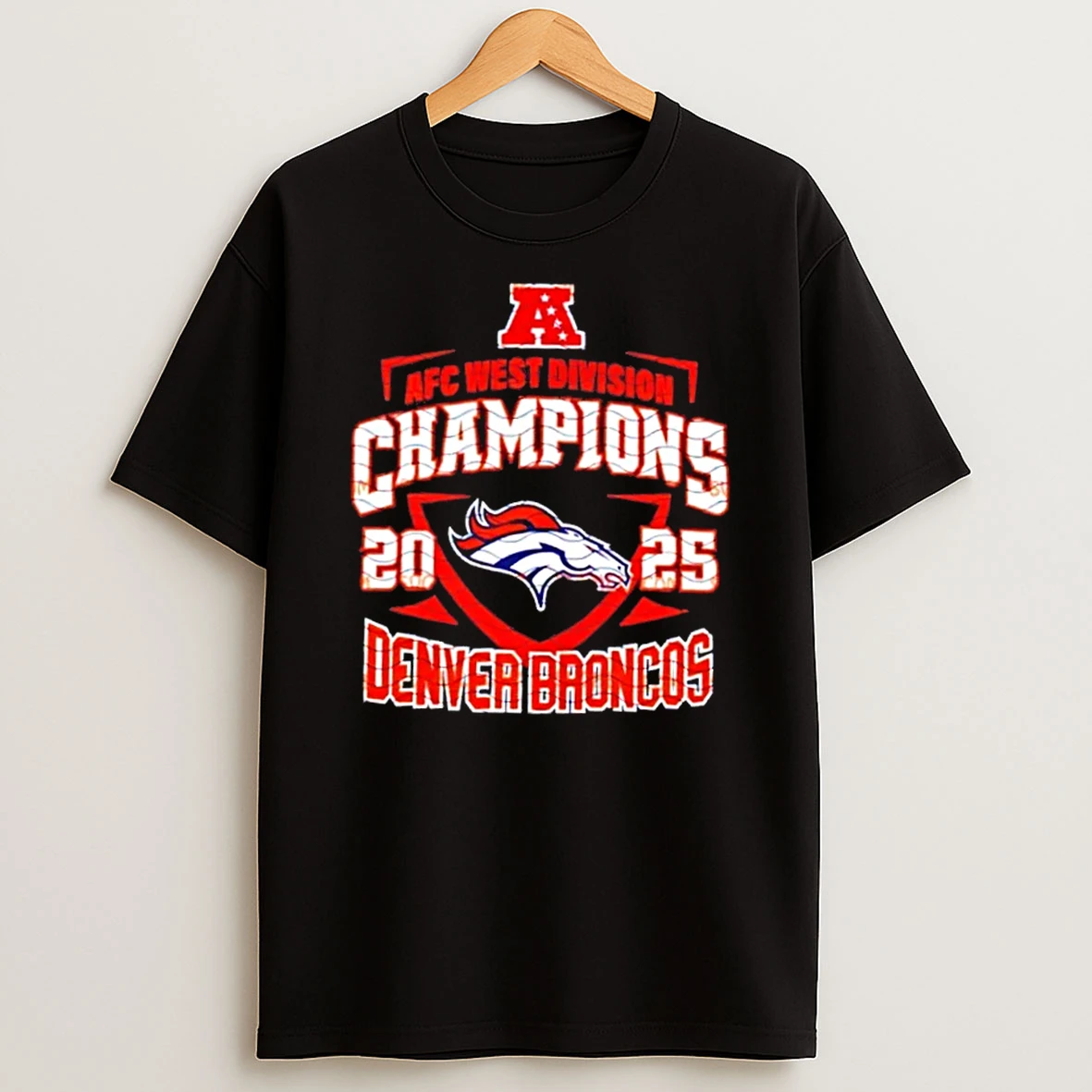 Afc West Champions 2025 Denver Broncos T Shirt