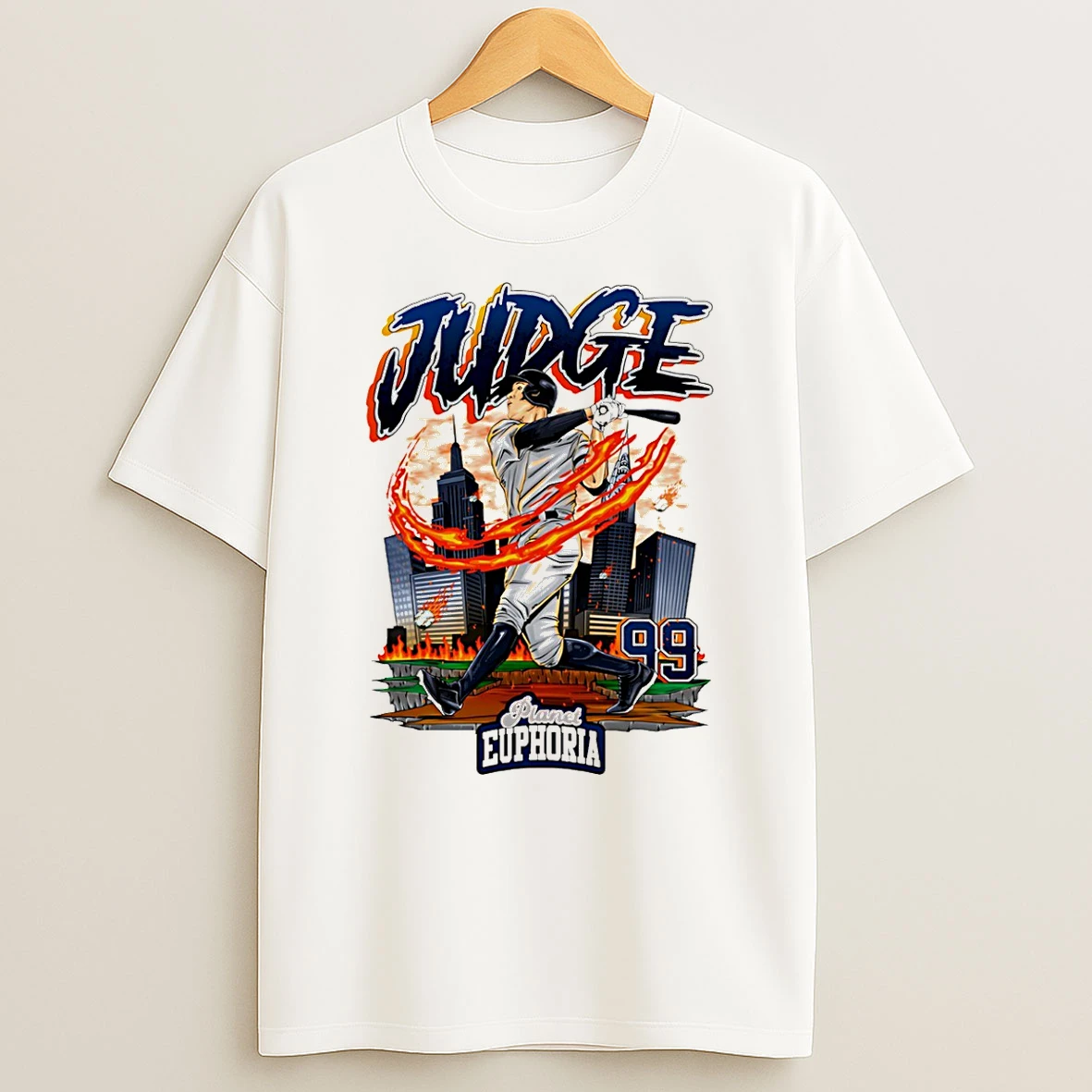 Aaron Judge New York Yankees Hand Drawn Artwork T Shirt