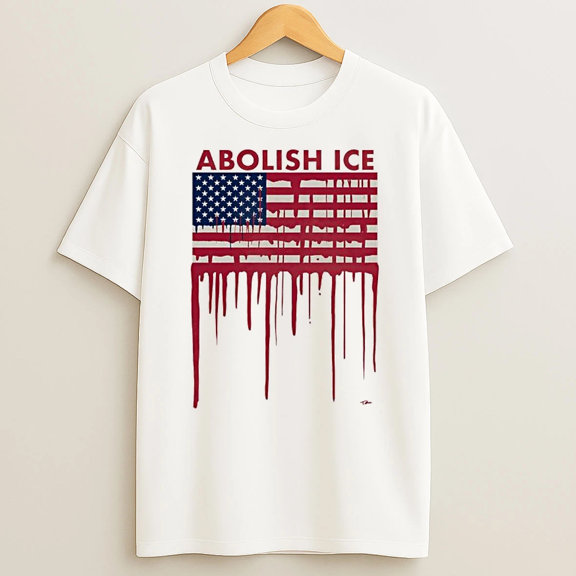 Abolish Ice American Flag Blood T Shirt