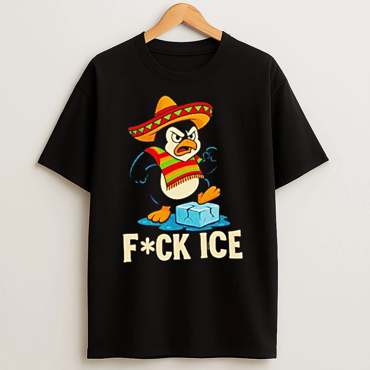 Abolish Ice Angry Penguin Fuck Ice T Shirt