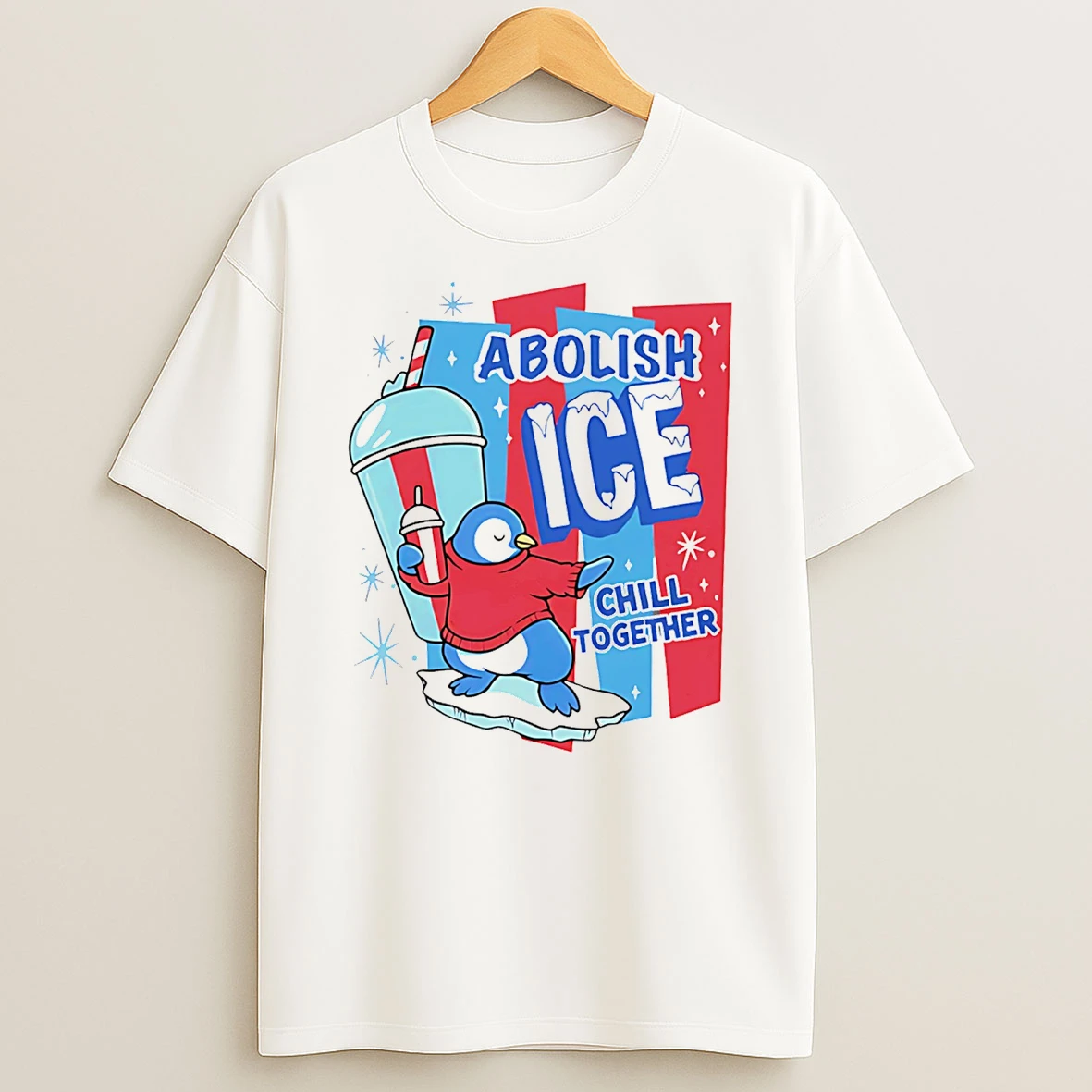 Abolish Ice Baby Chill Together Penguin T Shirt
