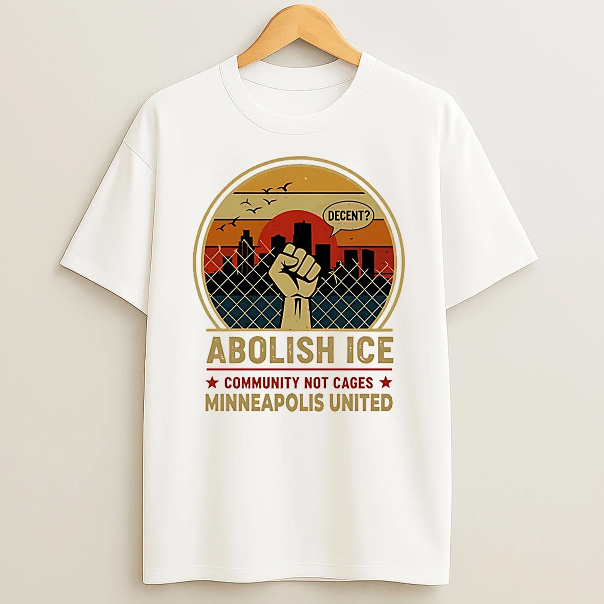 Abolish Ice Community Not Cages Minneapolis United T Shirt