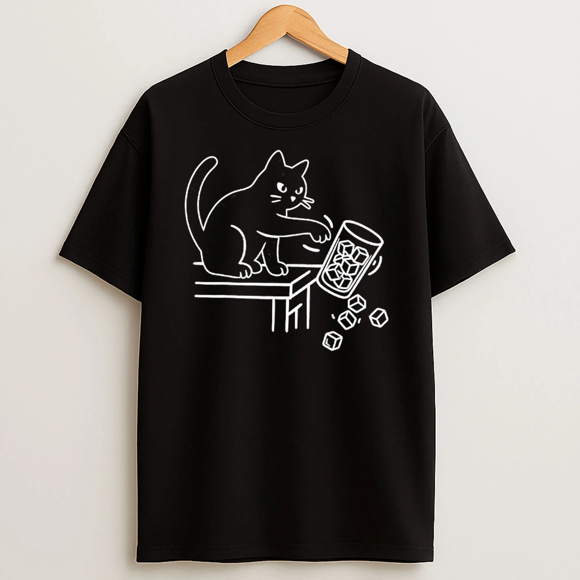 Abolish Ice Funny Black Cat Pushing Ice Cat Meme T Shirt