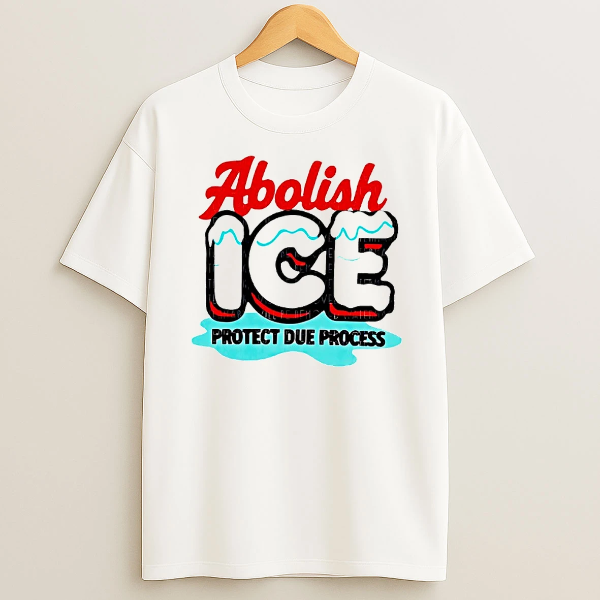 Abolish Ice Protect Due Process Graphic T Shirt