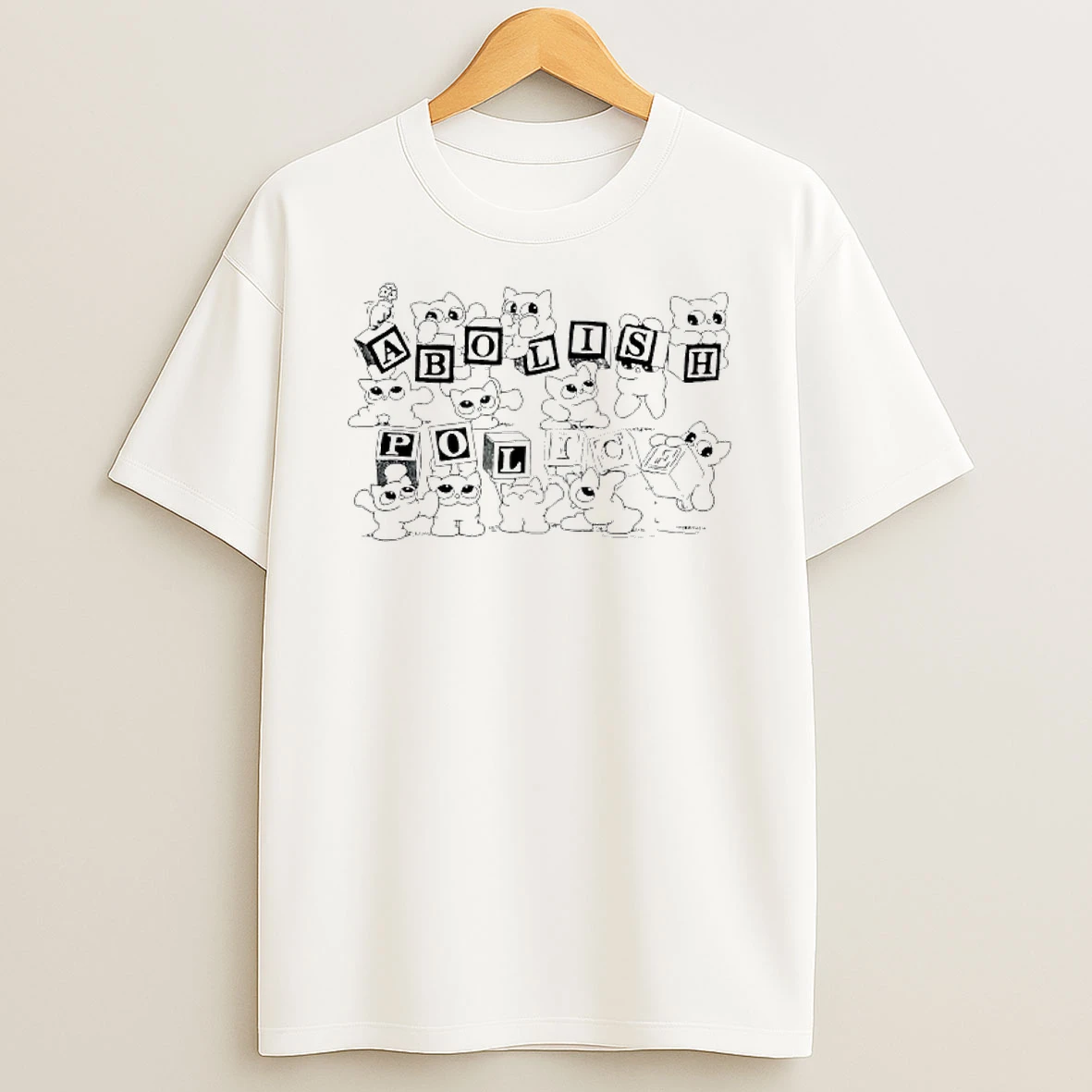 Abolish Police Ice Cats Spelling Out T Shirt