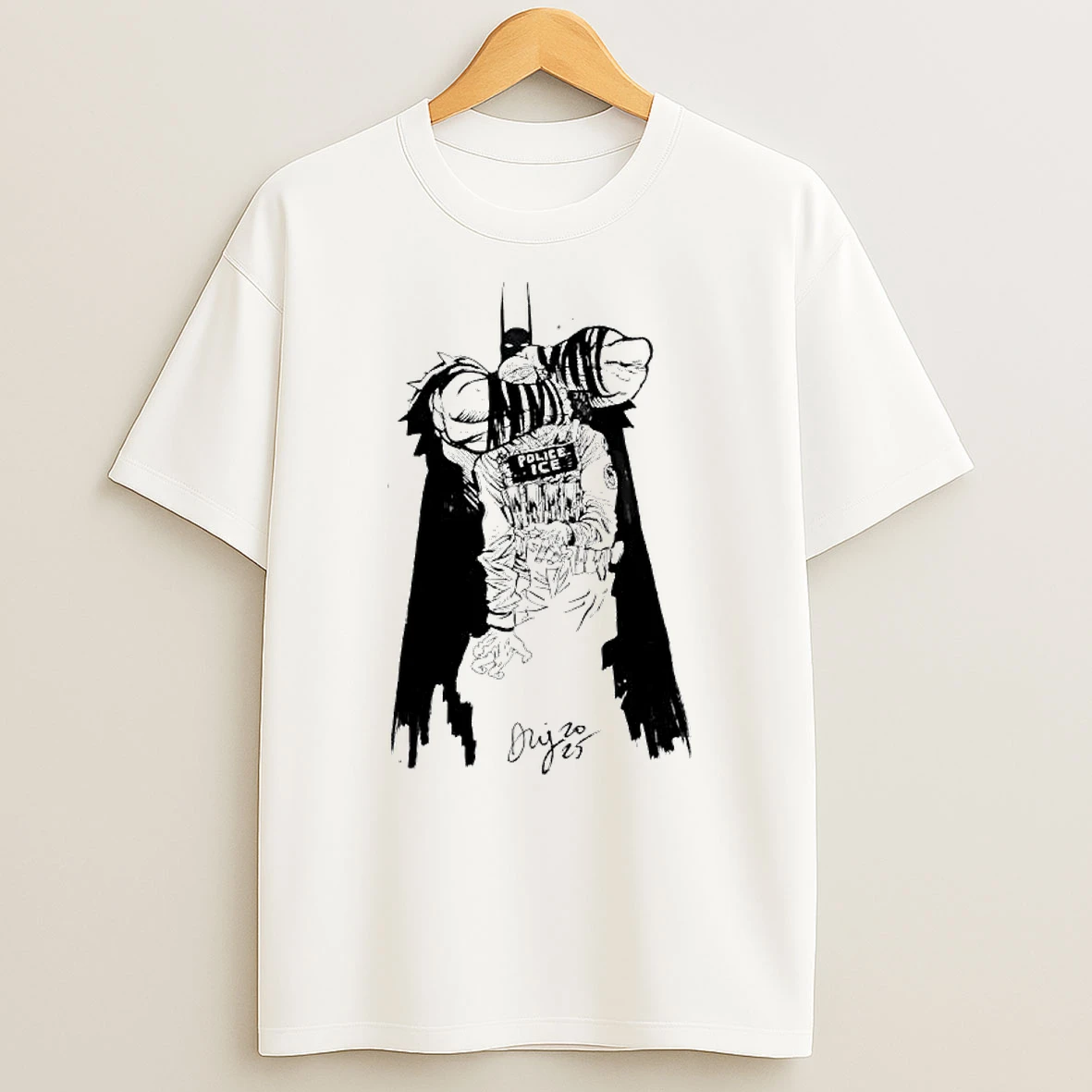 Absolute Batman Police Ice Graphic T Shirt