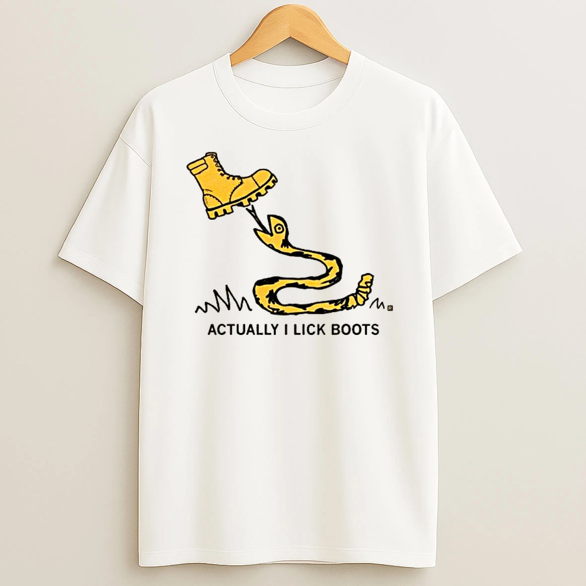 Actually I Lick Boots Snake T Shirt