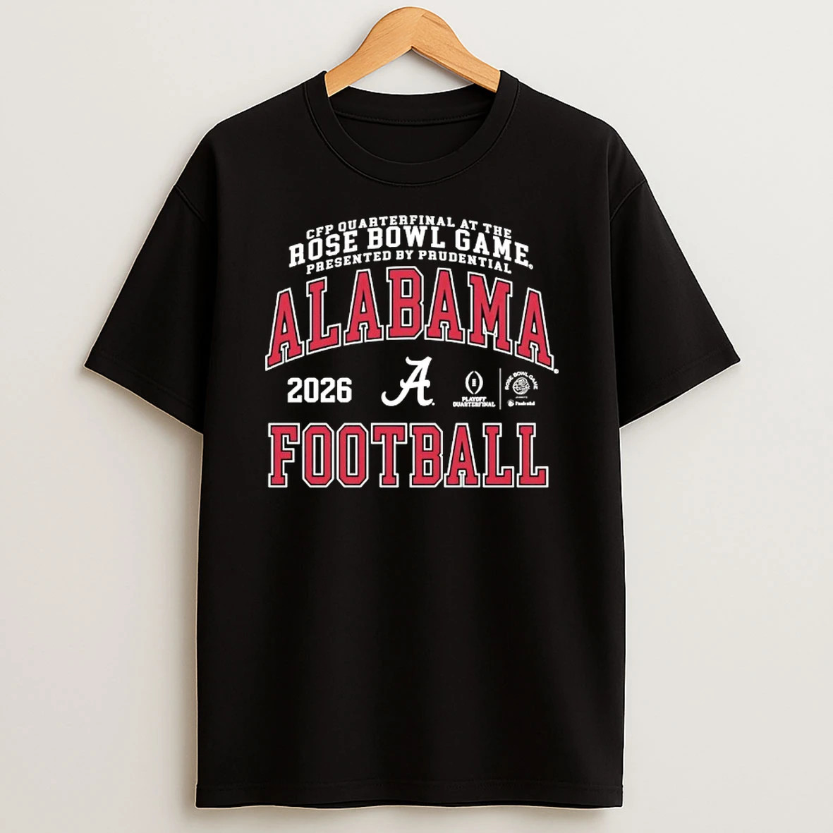 Alabama Crimson Tide Cfp Quarterfinal At The Rose Bowl Game Presented By Prudential 2026 T Shirt