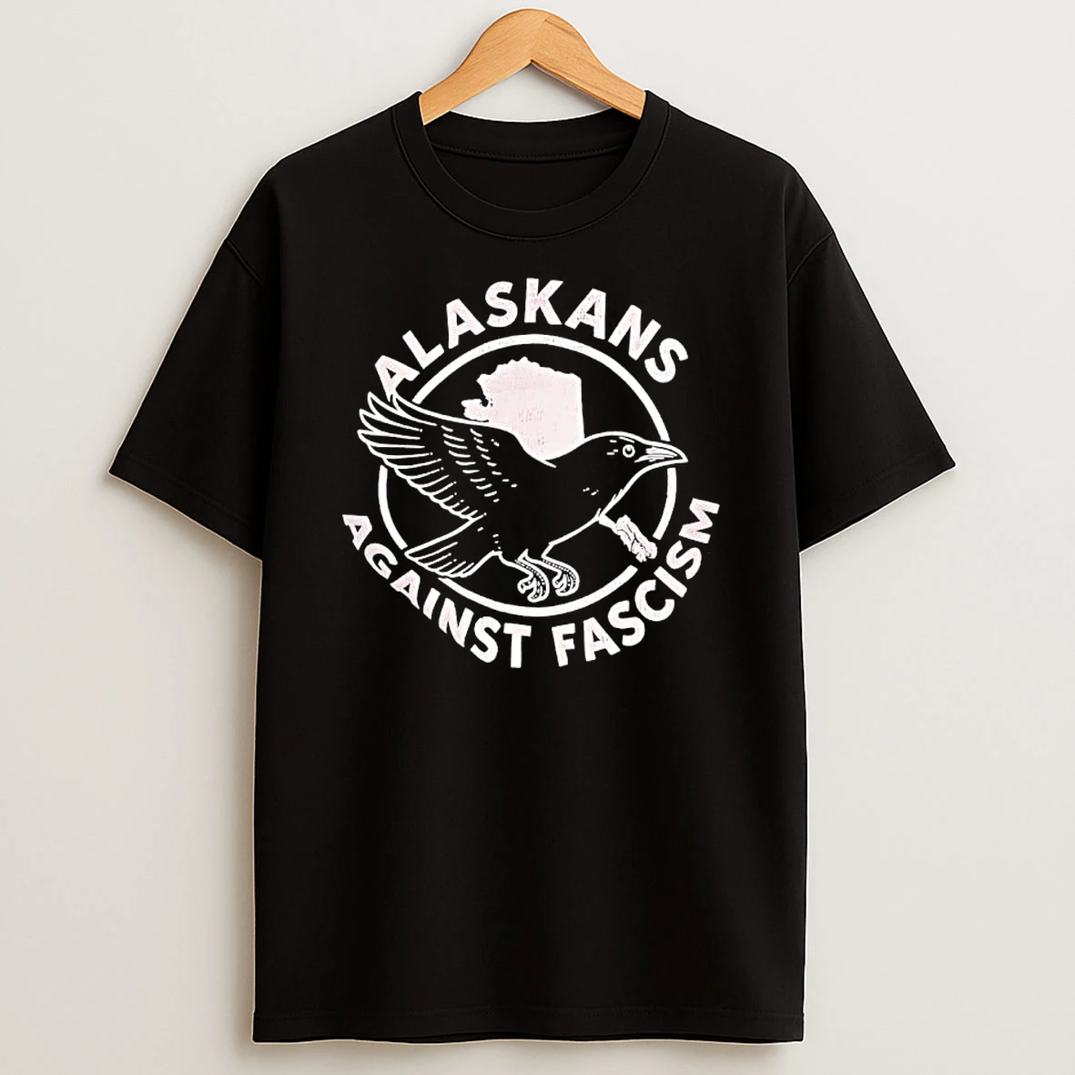 Alaskans Against Fascism Raven Graphic T Shirt