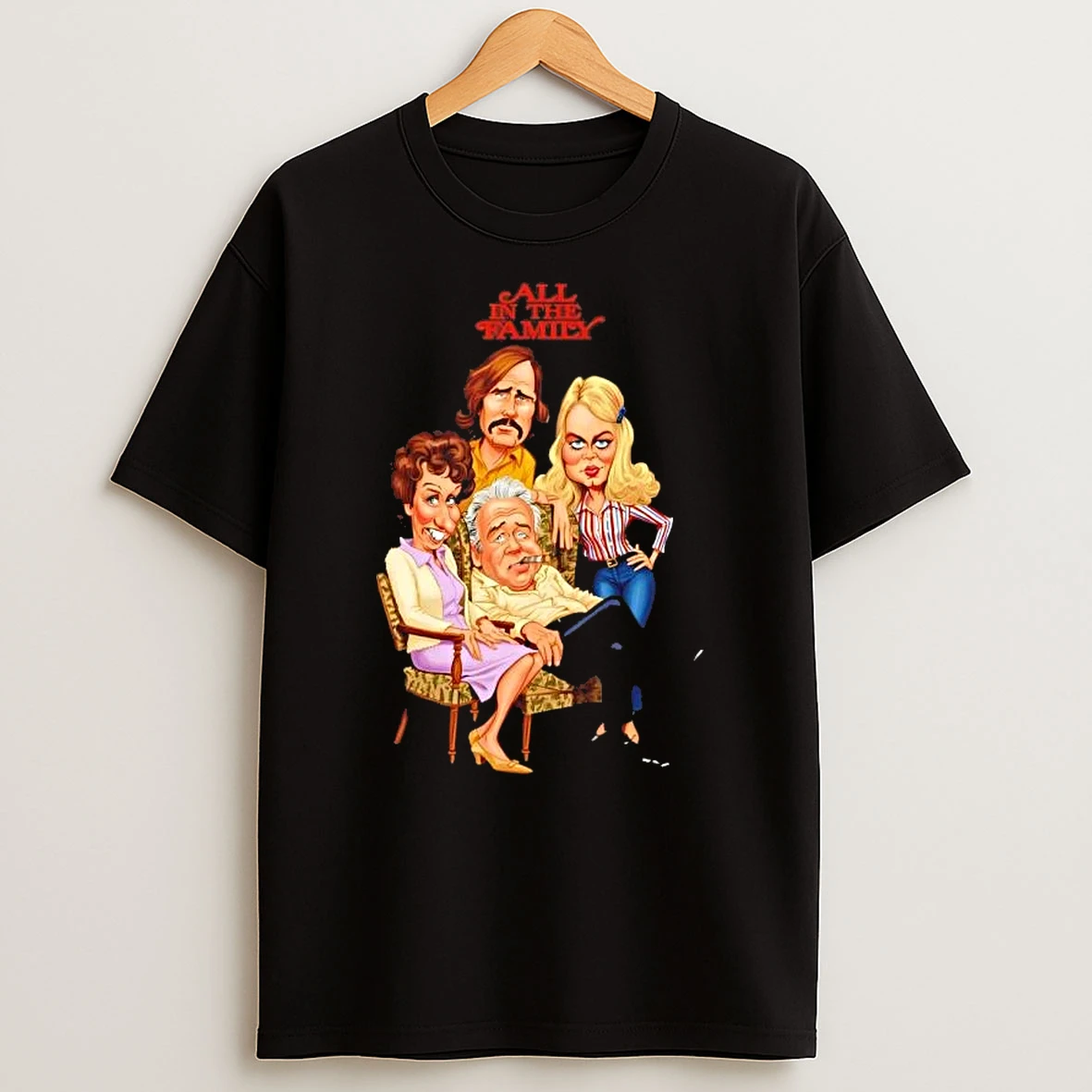 All In The Family 70s Cartoon Vintage T Shirt