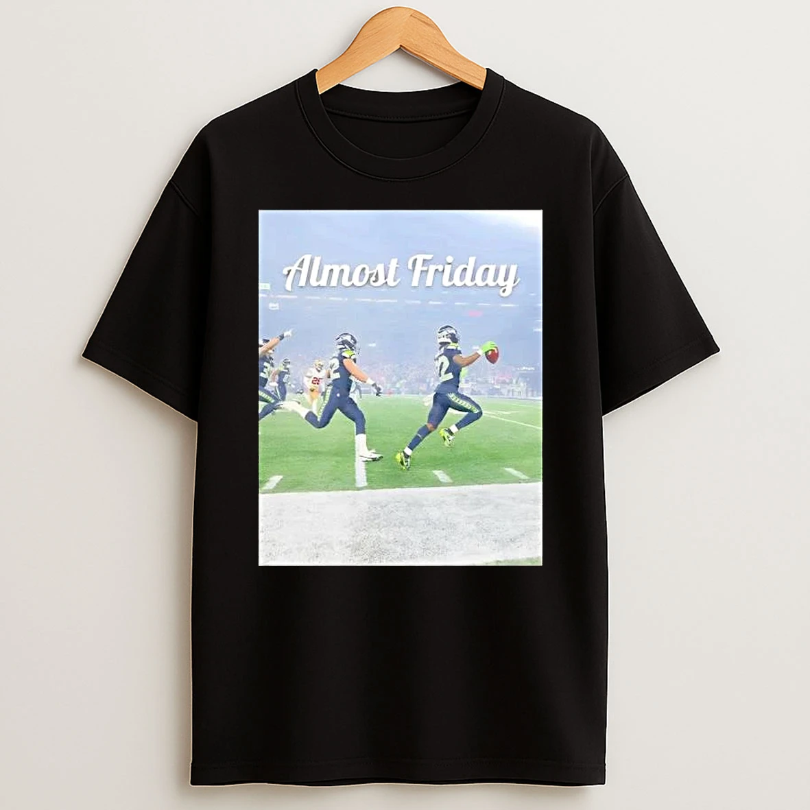 Almost Friday Seattle Seahawks Rashid Shaheed Td Picture T Shirt