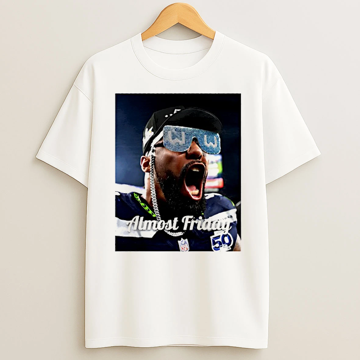 Almost Friday W Glasses Seahawks T Shirt