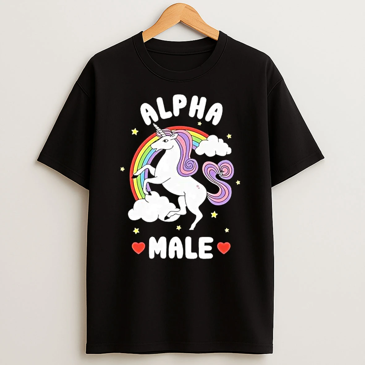 Alpha Male Unicorn Rainbow T Shirt