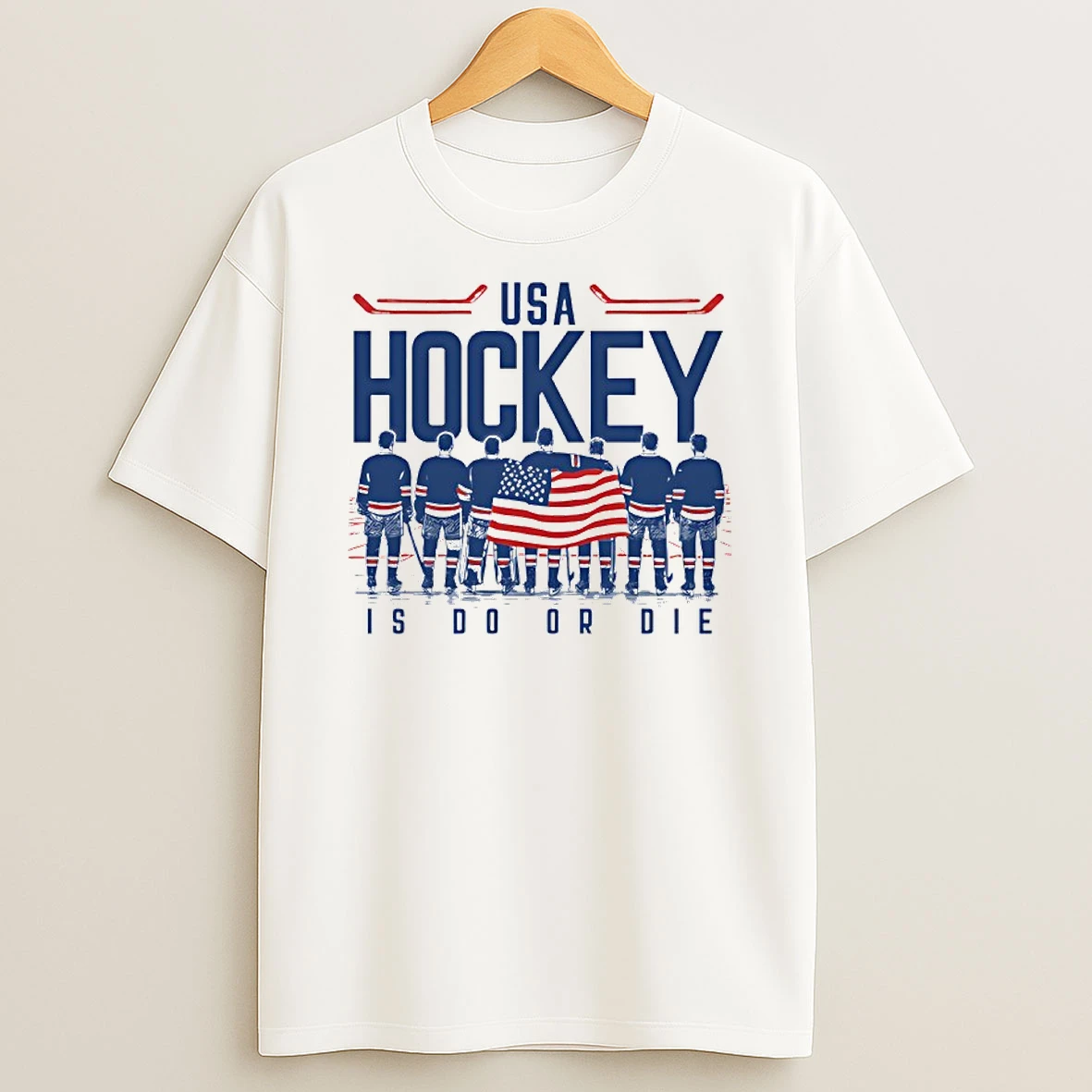 America Usa Hockey Is Do Or Die Players Flag T Shirt