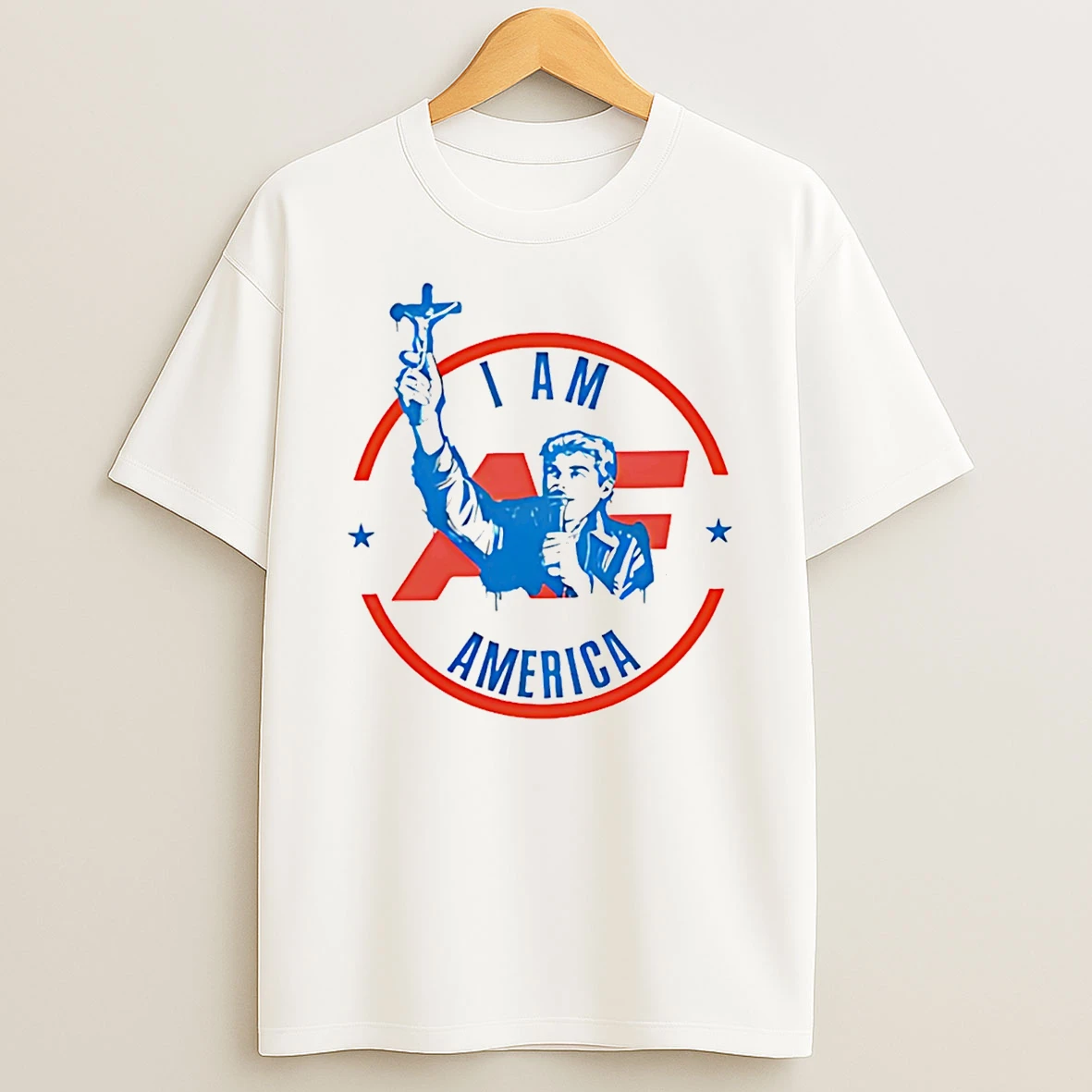 America First Crucifix I Am America T Shirt