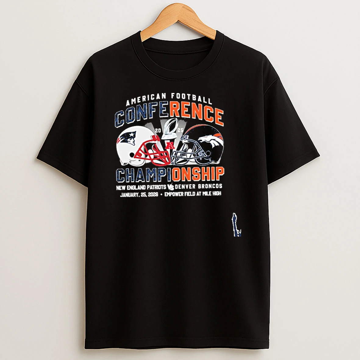 American Football Conference Championship New England Patriots And Denver Broncos T Shirt