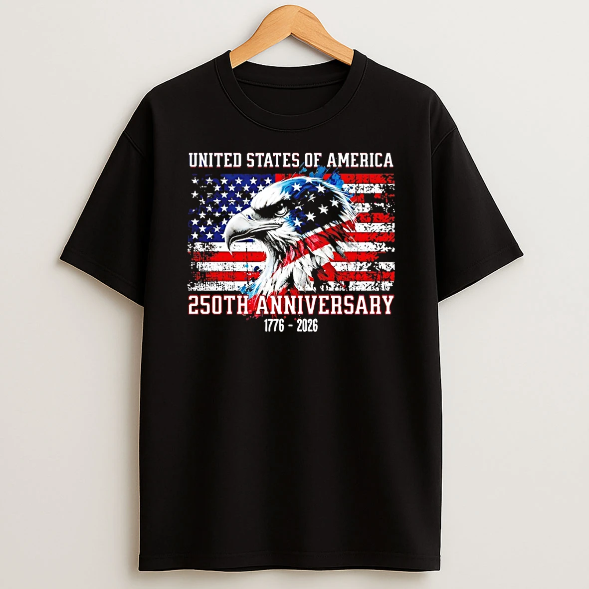 American Independence 1776%ce%b3co2026 Patriotic Eagle 250th Anniversary Flag T Shirt