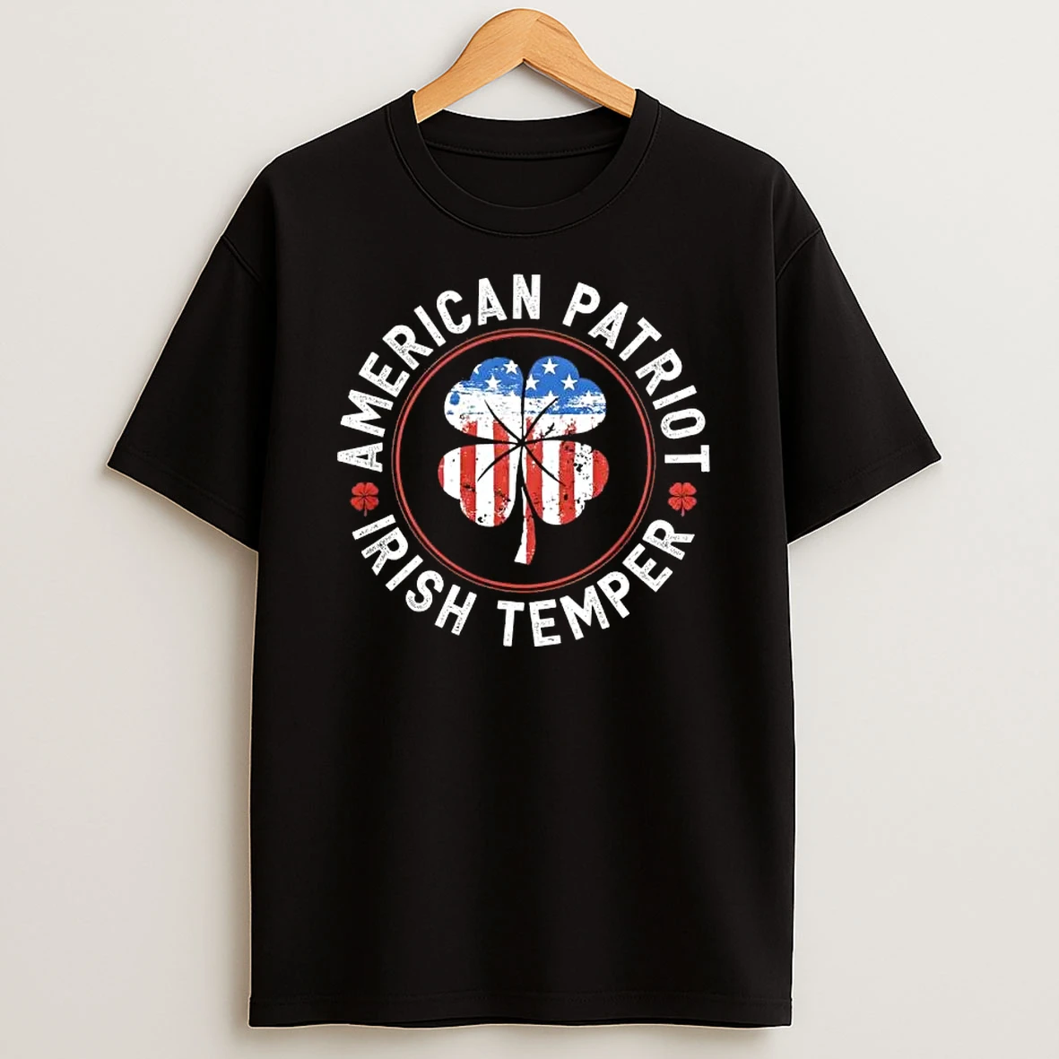 American Patriot Irish Temper Us Flag T Shirt