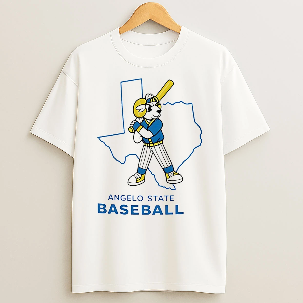 Angelo State Baseball 2026 Mascot State T Shirt