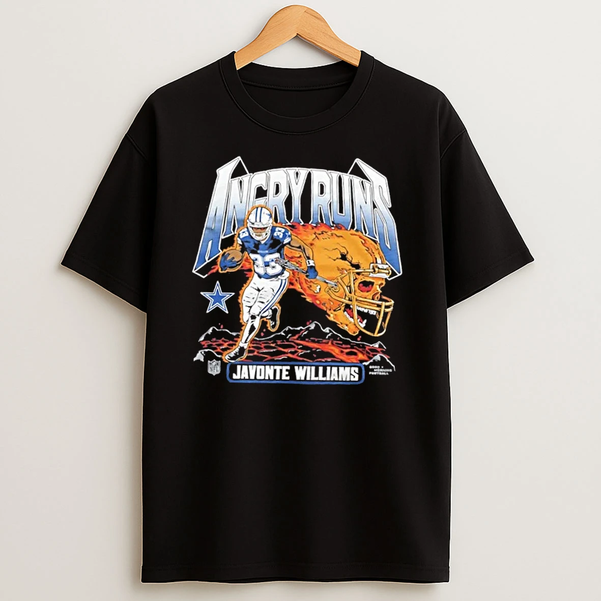 Angry Runs 2025 Dallas Cowboys Javonte Williams T Shirt