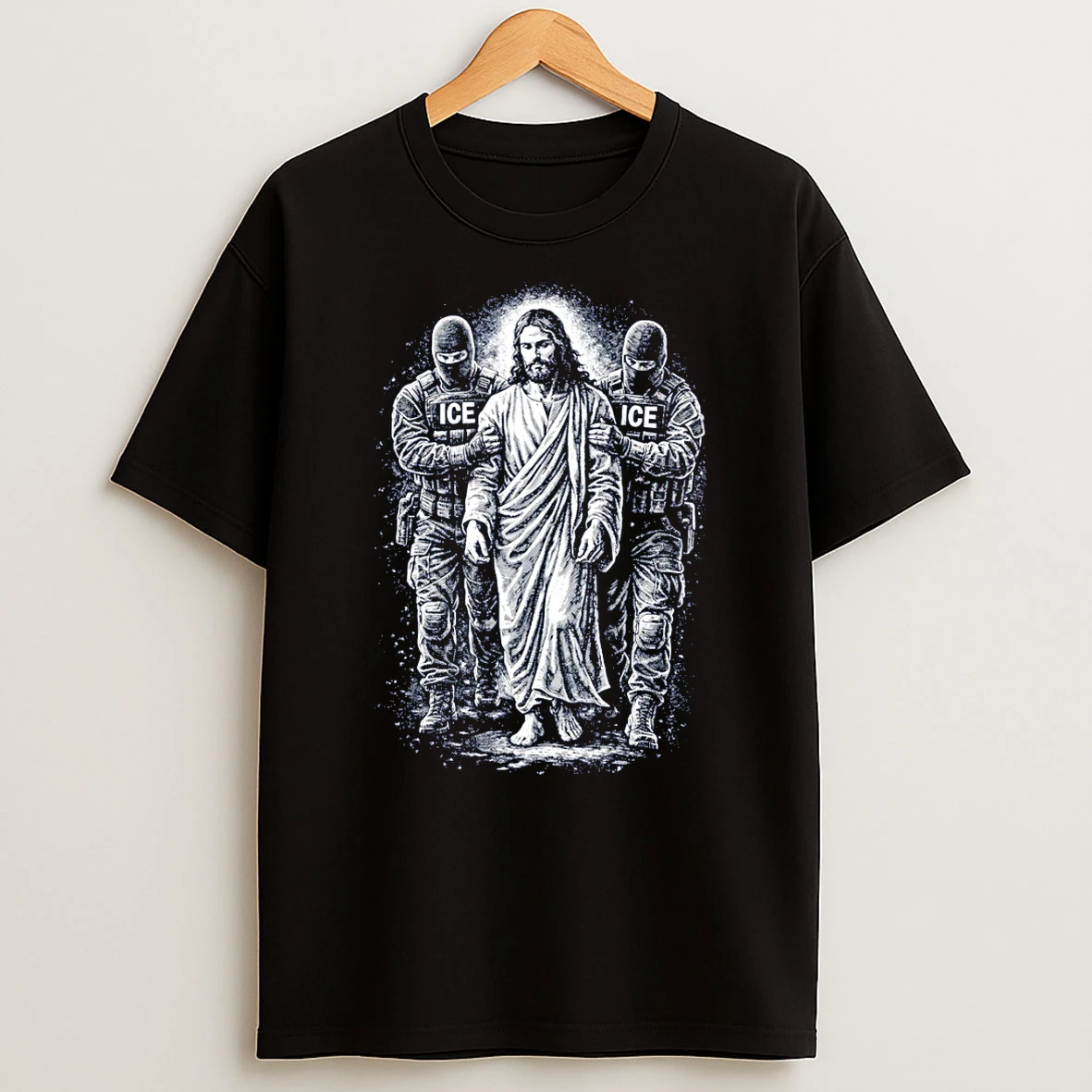 Anti Ice Jesus Sarcastic Immigrant Rights Political Protest T Shirt