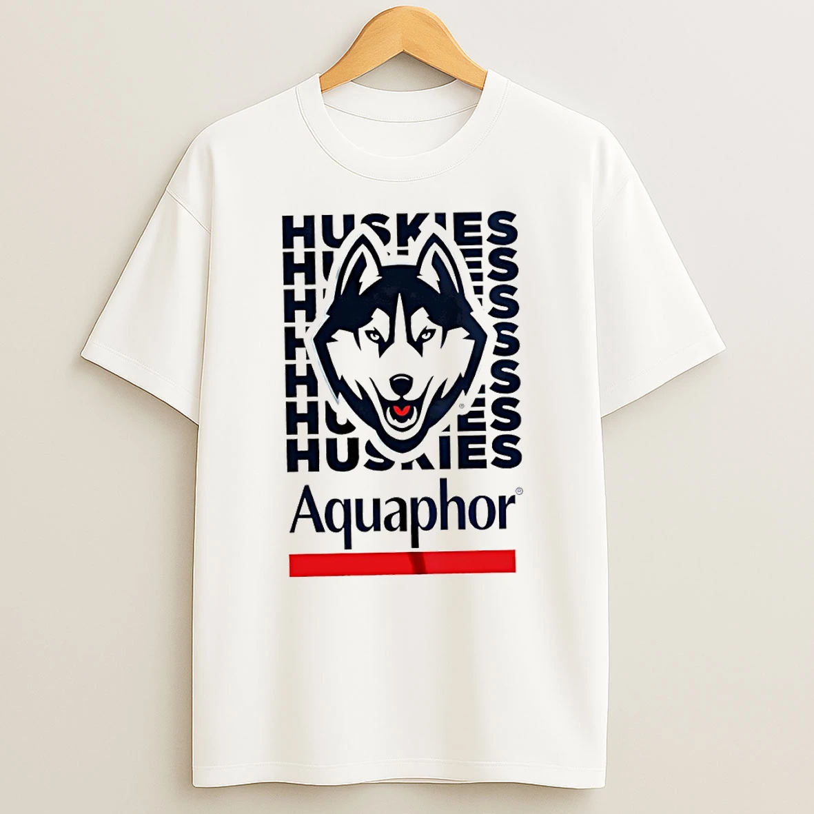 Aquaphor Uconn Huskies Basketball Logo T Shirt