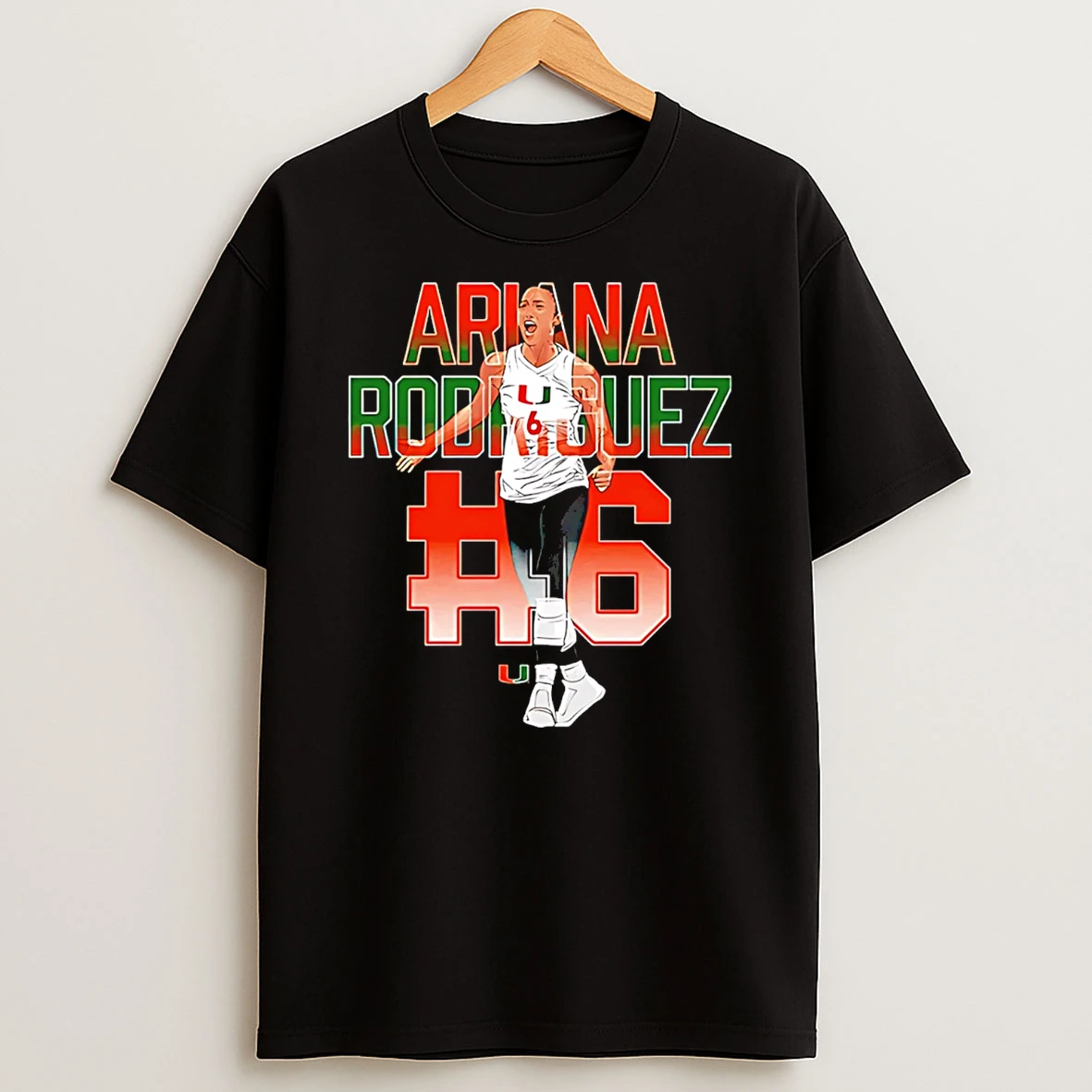 Ariana Rodriguez Miami Volleyball Ncaa Legends Caricature T Shirt