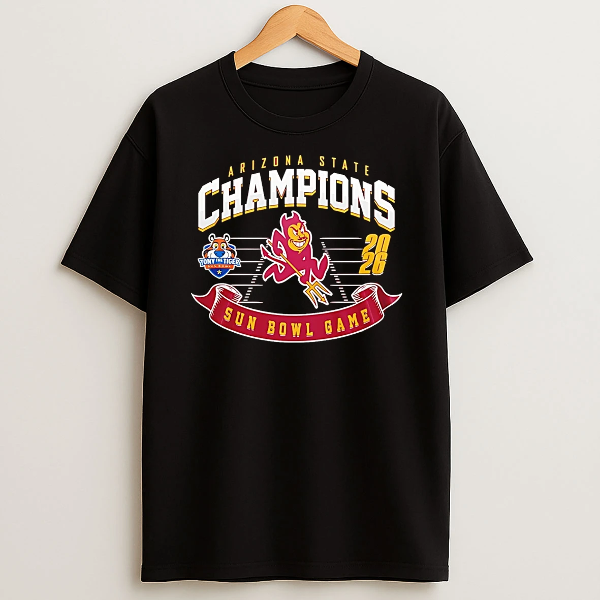 Arizona State Sun Devils Sun Bowl Champions 25 T Shirt