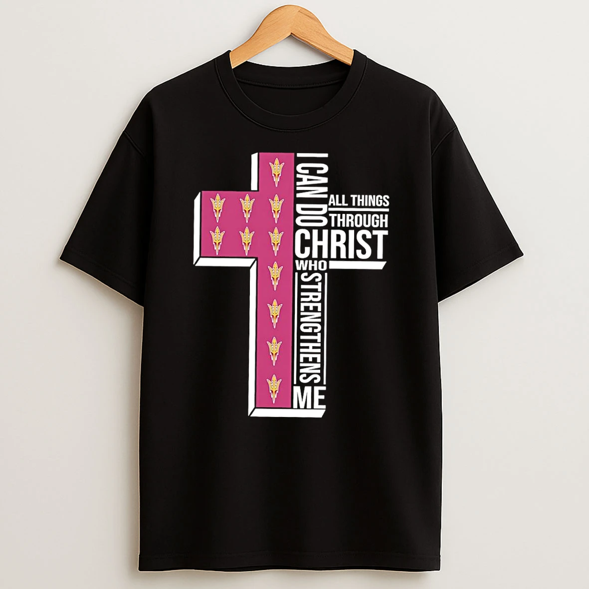 Arizona State Sun Devils Womens Basketball I Can All Things Do Through Christ Who Strengthens Me T Shirt