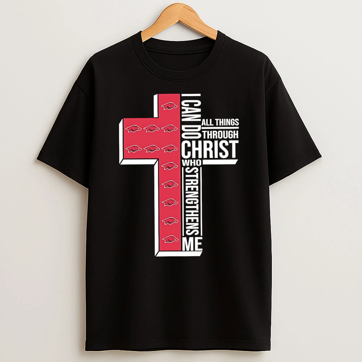 Arkansas Razorbacks Womens Basketball I Can All Things Do Through Christ Who Strengthens Me T Shirt