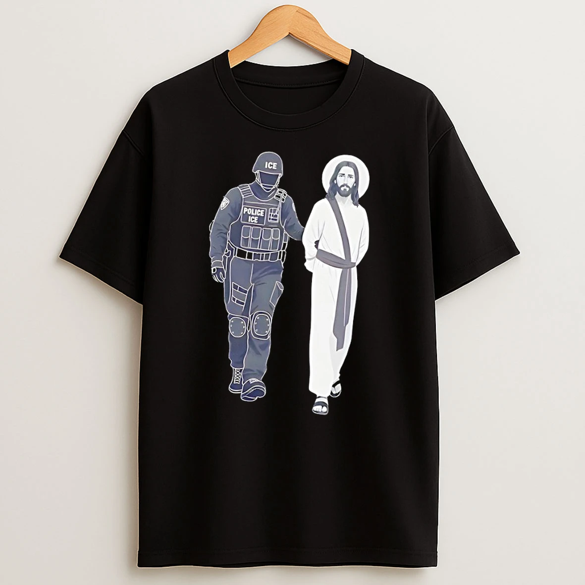 Arresting Jesus By Police Ice T Shirt