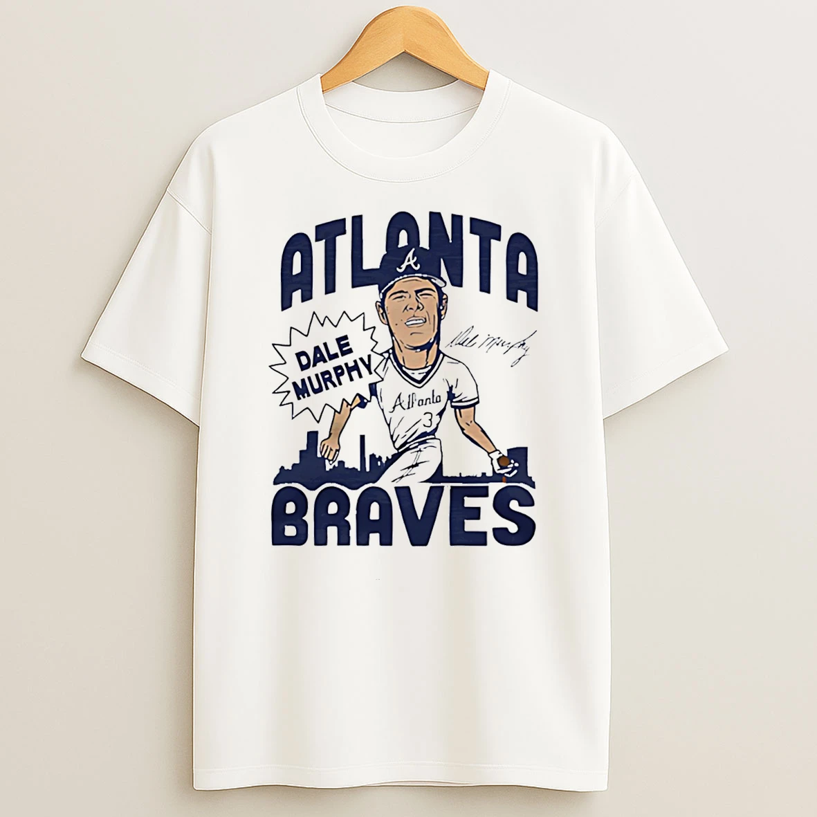 Atlanta Braves Dale Murphy Swing Caricature T Shirt