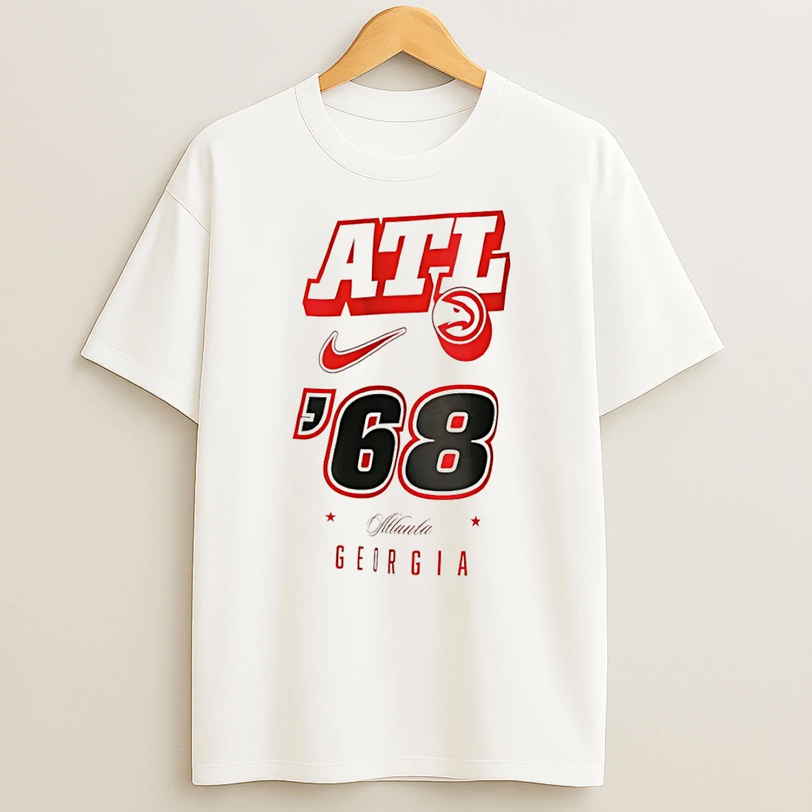 Atlanta Hawks Atl68 Nike Georgia T Shirt