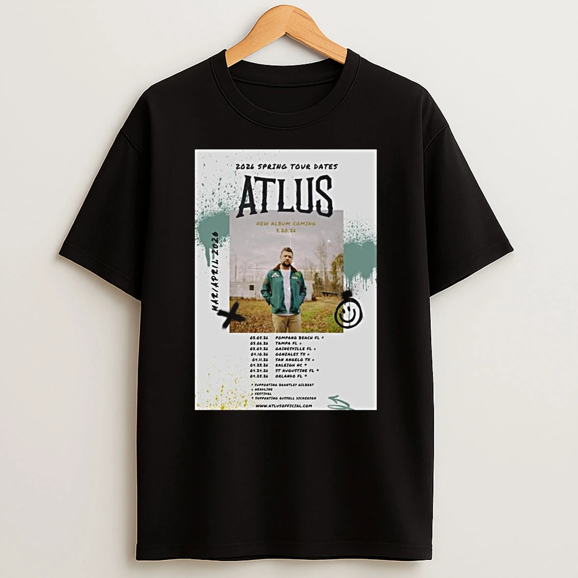 Atlus Spring Tour Dates 2026 T Shirt