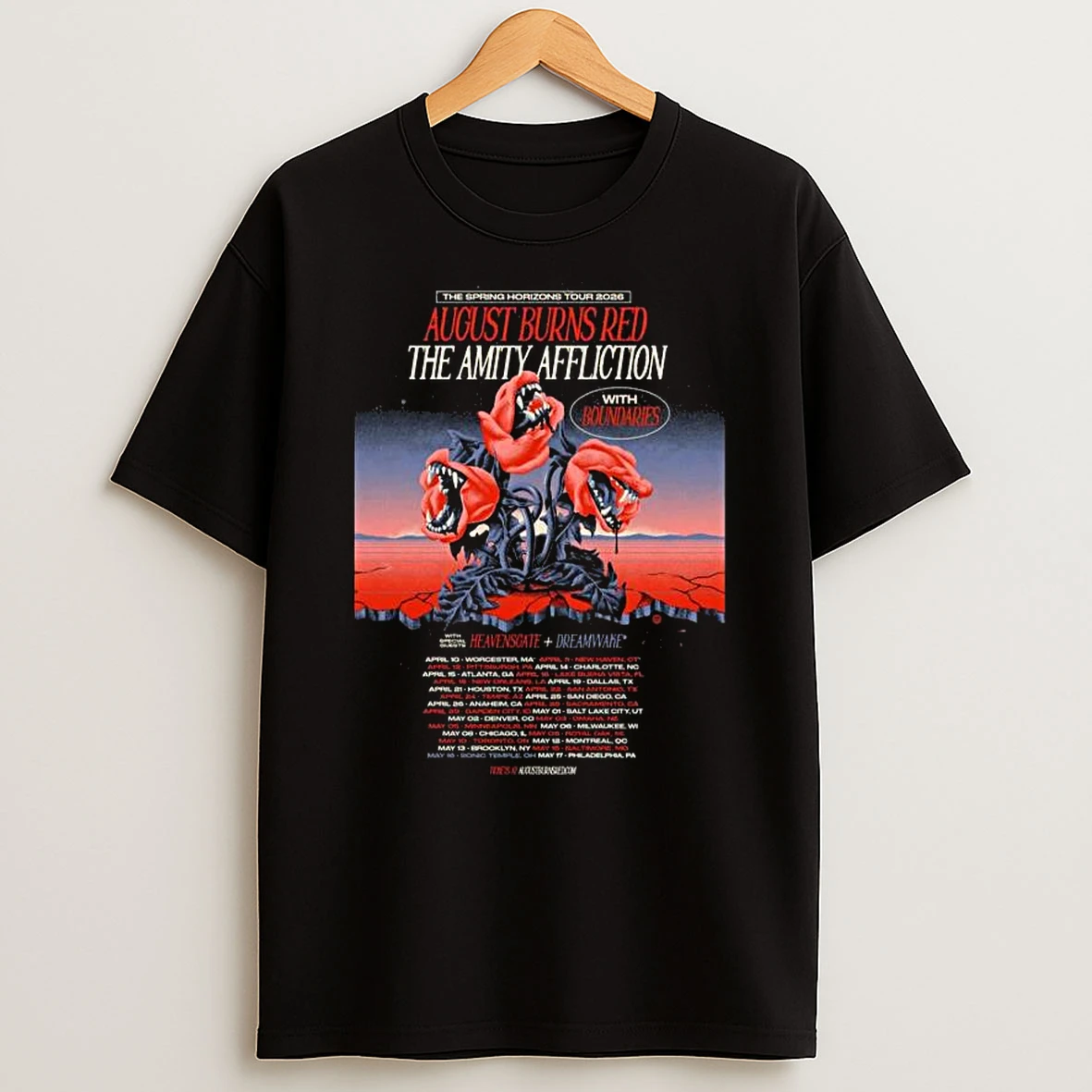August Burns Red The Spring Horizons Tour 2026 T Shirt